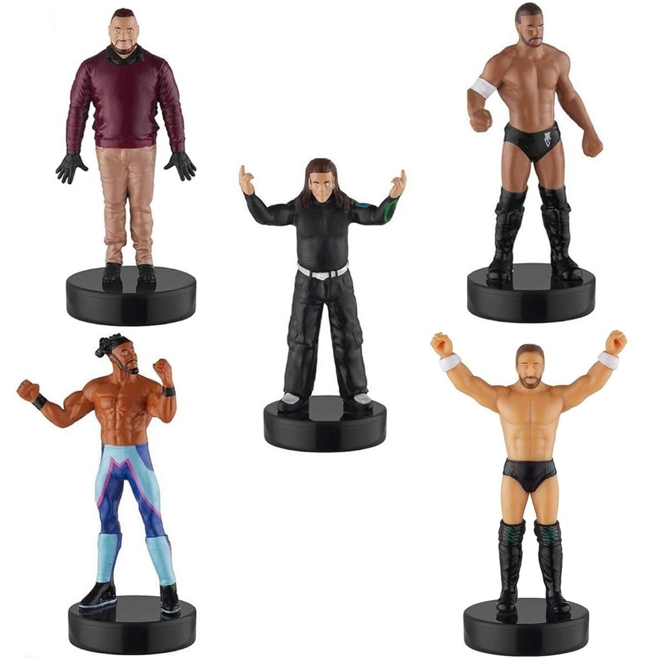 Wwe Wrestler Superstar Stampers 5Pk Character Figures Set Kids Party Cake Toppers Pmi International